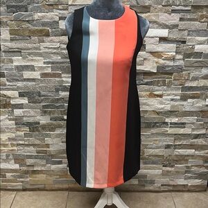 Ann Taylor Vibrant Orange and Cream Top